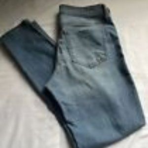 Old Navy Womens Super Skinny Jeans Size 6 Short Blue Mid Rise Stretch Light Wash